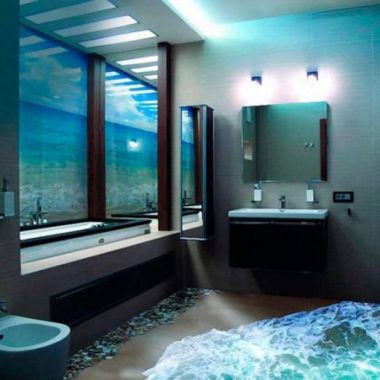 浴室是个海洋馆 3D浴室地板
